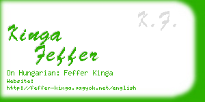 kinga feffer business card